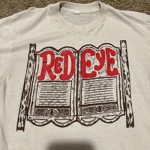 Vintage 80s red eye saloon single stitch shirt - Picture 2 of 7